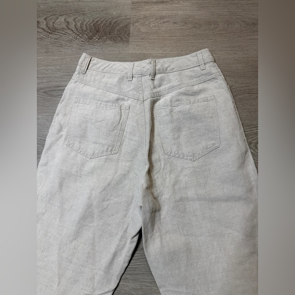 Talbots Cream Linen-Blend Pants - Picture 8 of 9